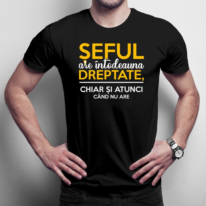 Șeful are întodeauna dreptate, chiar și atunci când nu are - T-shirt pentru bărbați