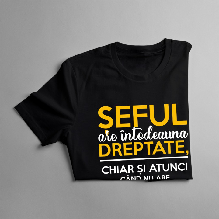 Șeful are întodeauna dreptate, chiar și atunci când nu are - T-shirt pentru bărbați