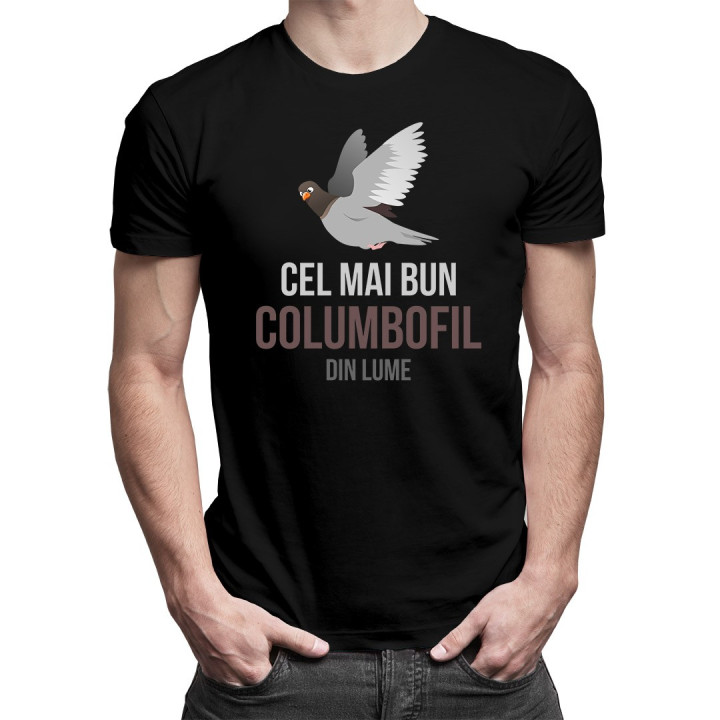 Cel mai bun columbofil din lume - T-shirt pentru bărbați cu imprimeu