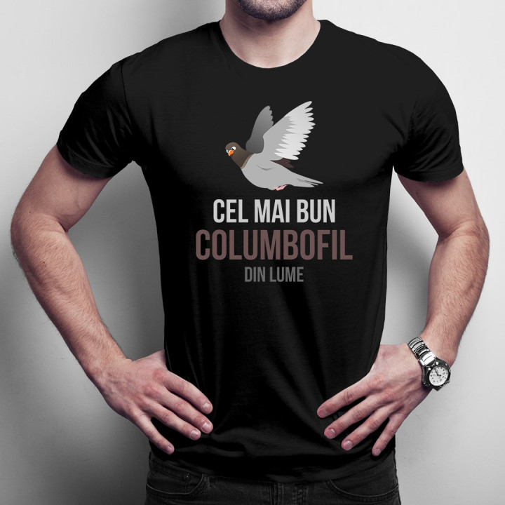 Cel mai bun columbofil din lume - T-shirt pentru bărbați cu imprimeu