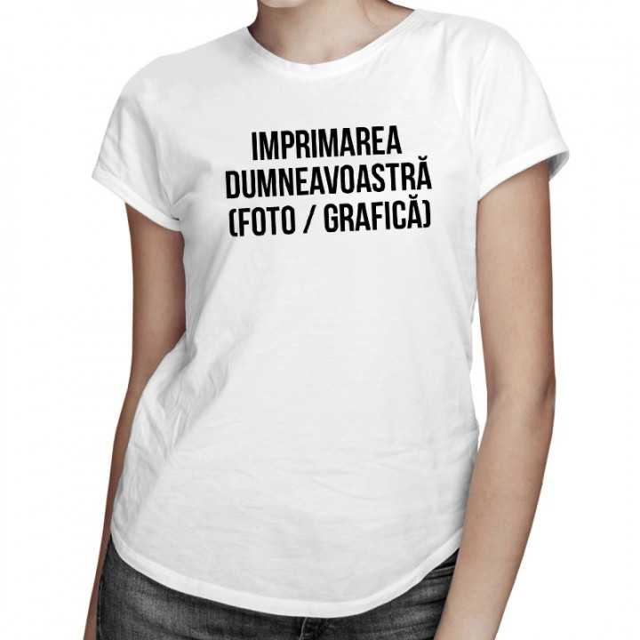 Tricou cu propriul imprimeu față-verso -  femei