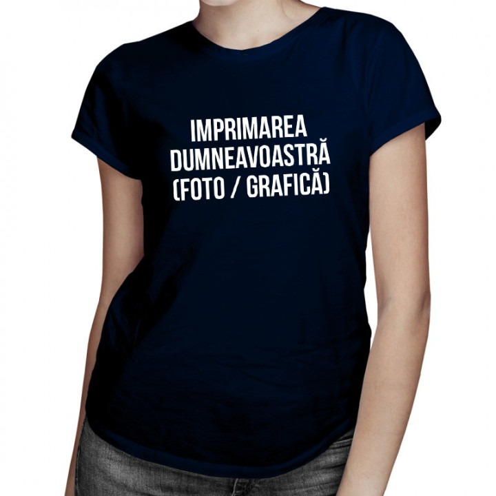Tricou cu propriul imprimeu față-verso -  femei