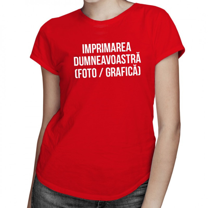 Tricou cu propriul imprimeu față-verso -  femei