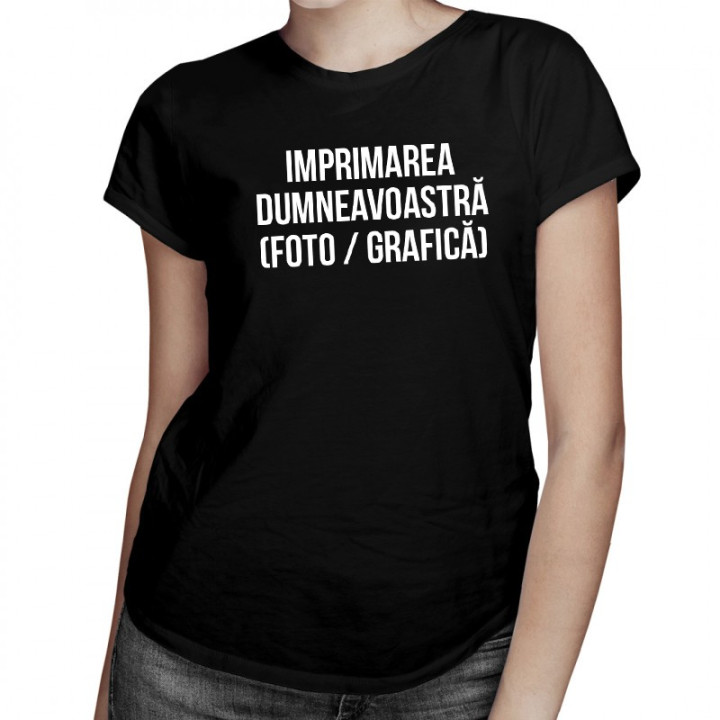 Tricou cu propriul imprimeu față-verso -  femei