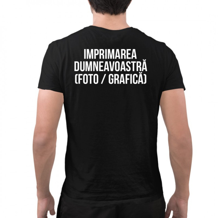 Tricou cu propriul imprimeu față-verso - bărbați