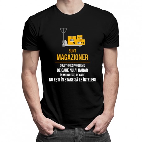 Sunt magazioner - soluționez probleme - T-shirt pentru bărbați