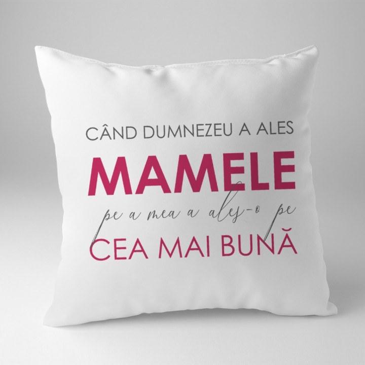 Când Dumnezeu a ales mamele, pe a mea a ales-o pe cea mai bună - pernă