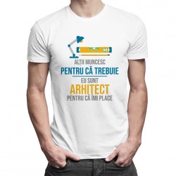 Eu sunt arhitect, pentru că îmi place - T-shirt pentru bărbați