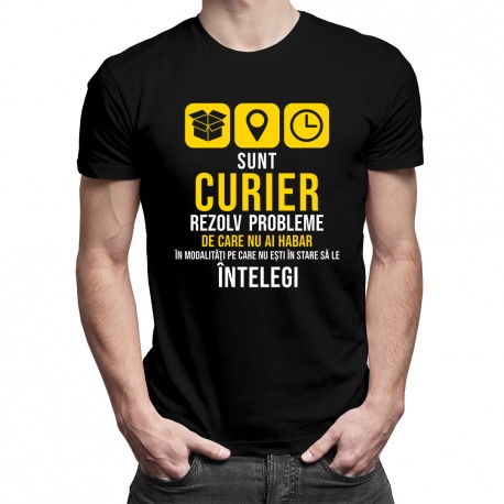 Sunt curier - rezolv probleme - T-shirt pentru bărbați