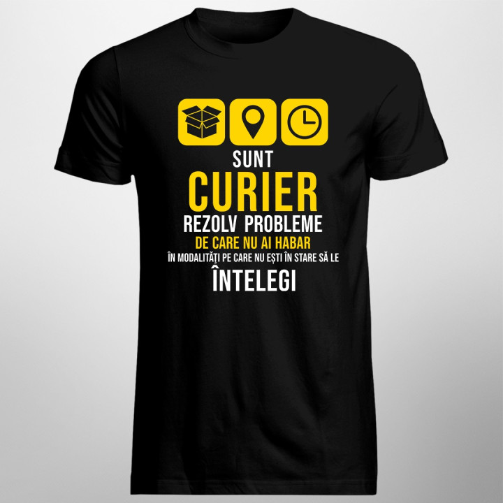 Sunt curier - rezolv probleme - T-shirt pentru bărbați