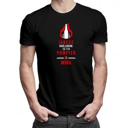 Iubesc două lucruri: să fiu pompier și berea - T-shirt pentru bărbați