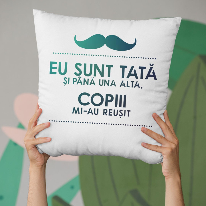 Eu sunt tată și până una alta, copiii mi-au reușit - pernă