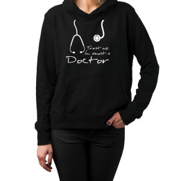 Trust me I'm almost a doctor - bluză cu glugă pentru bărbați și femei