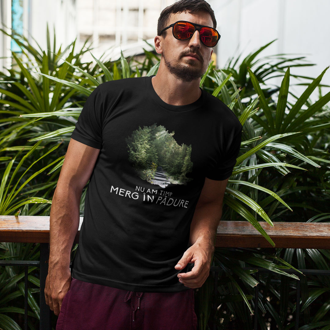 Nu am timp, merg în pădure - tricou pentru bărbați cu imprimeu