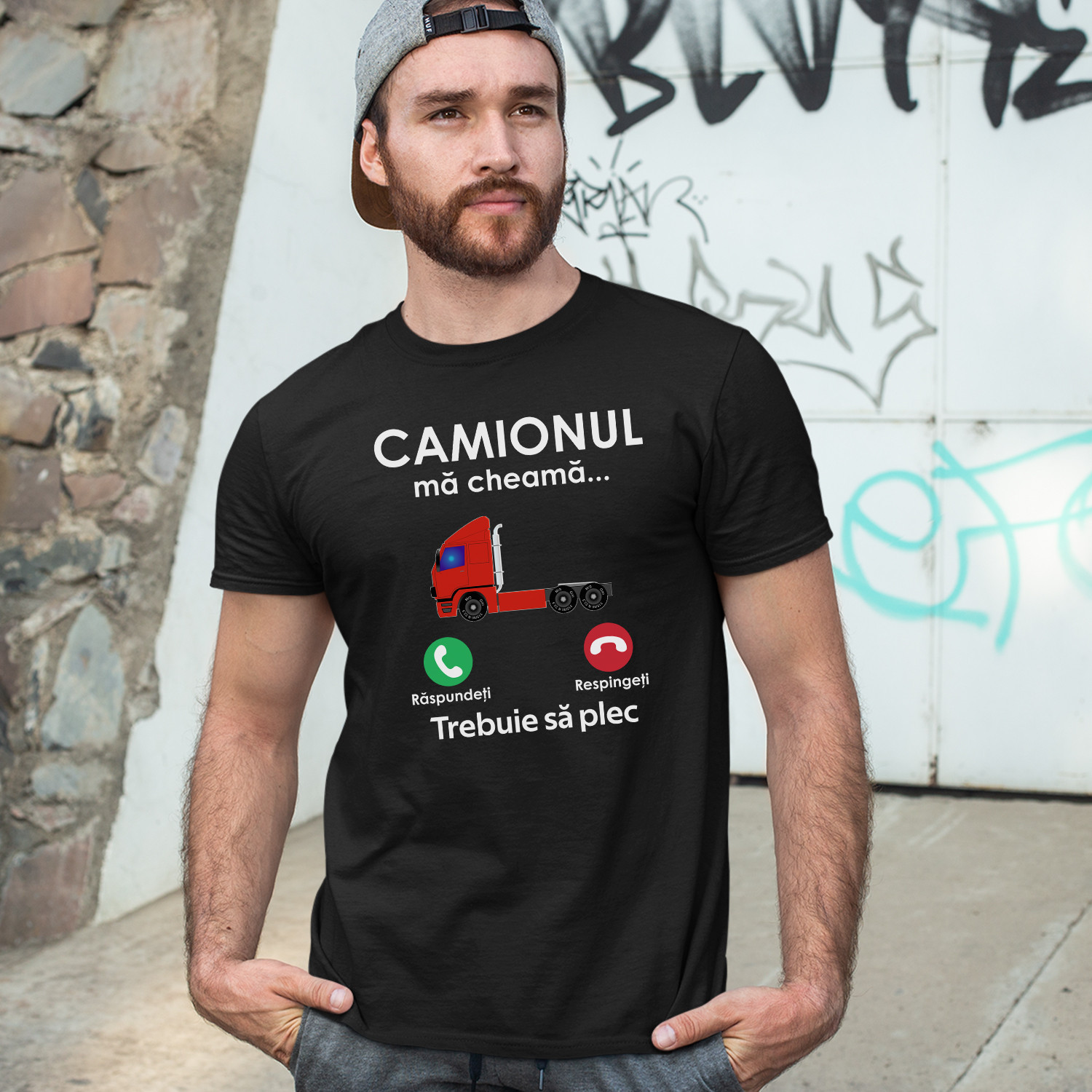 Tricou cadou sofer de tir - camionul ma cheama