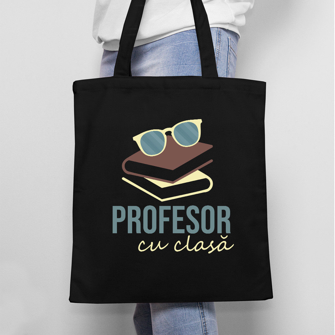 Geanta cadou pentru profesoara - profesor cu clasa