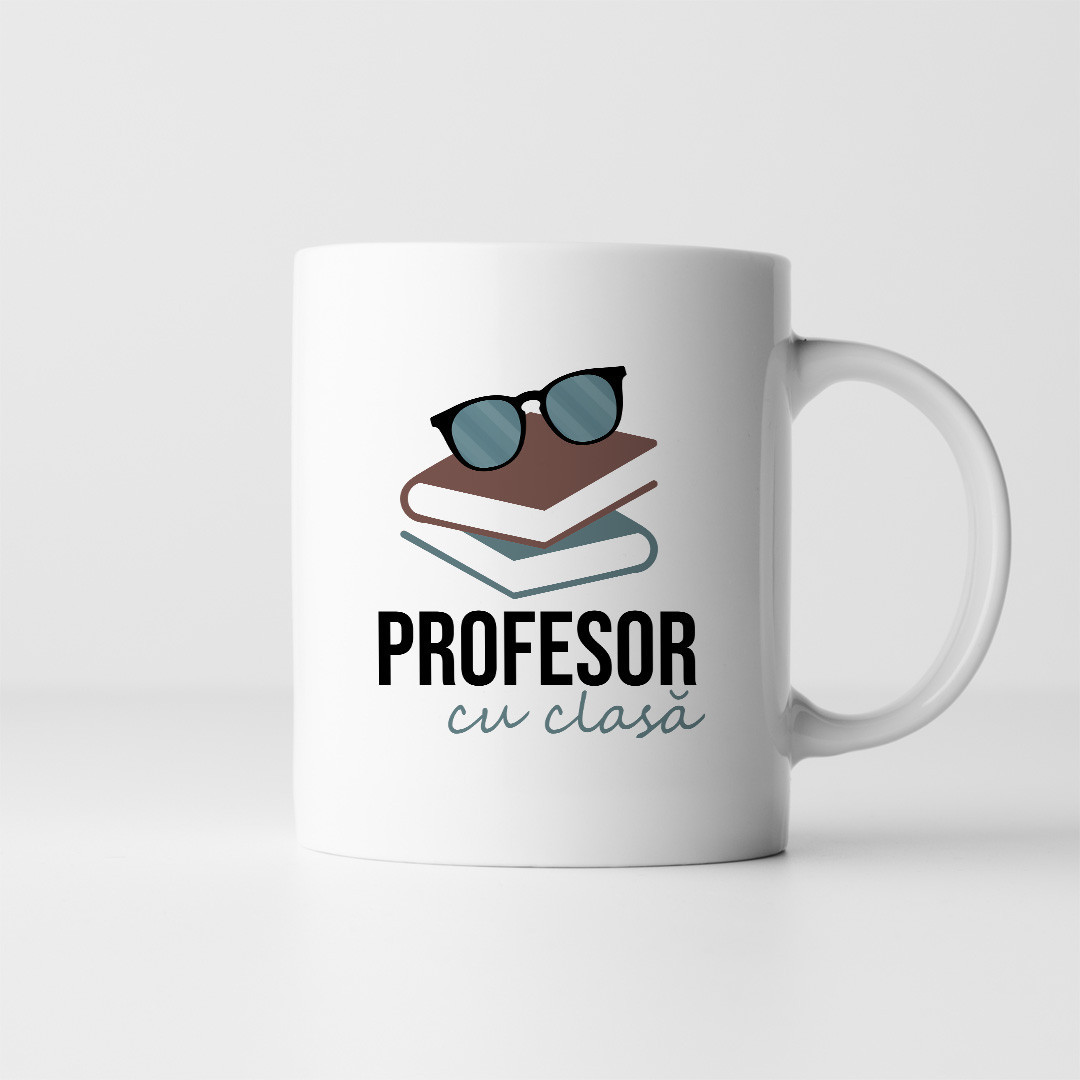 Cana cadou profesor - profesor cu clasa