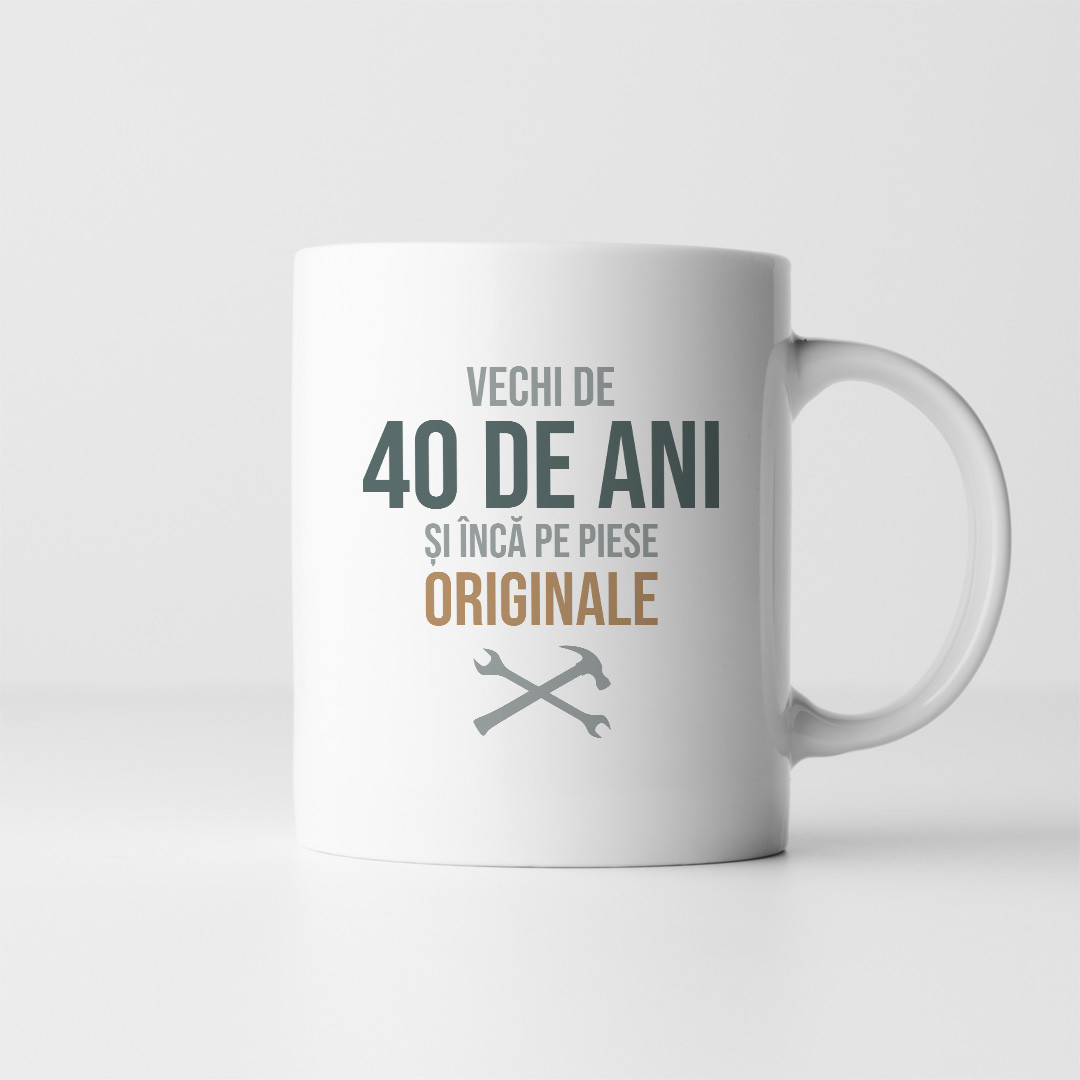 Vechi de 40 de ani și încă pe piese originale - cană