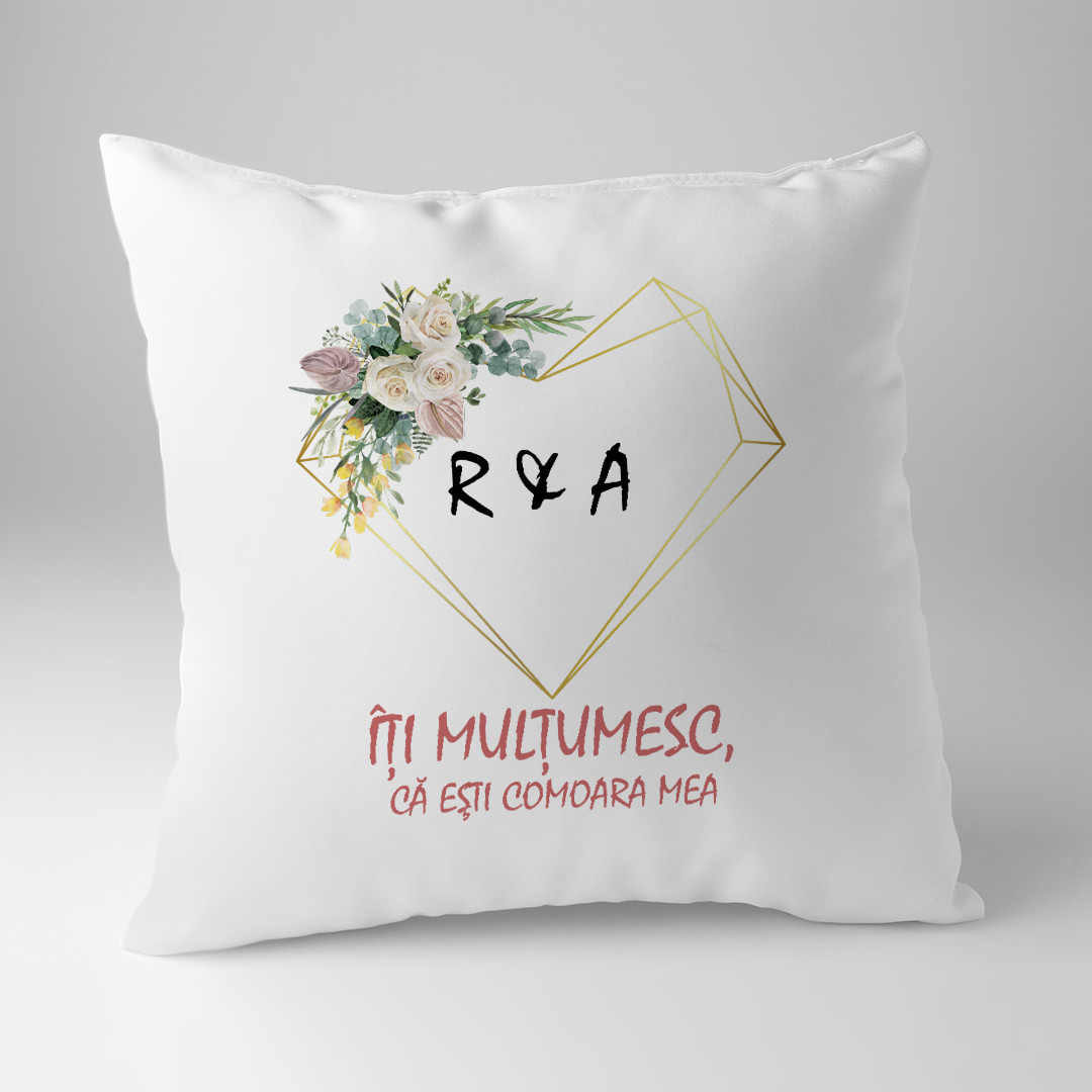 Produs personalizat - Îţi mulţumesc, că eşti comoara mea - pernă