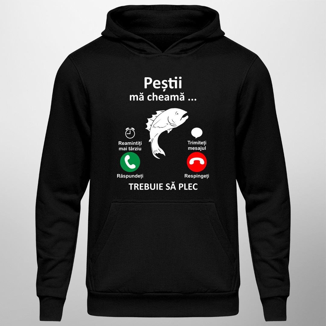 Peștii mă cheamă, trebuie să plec - Hanorac pentru bărbați (cu glugă)