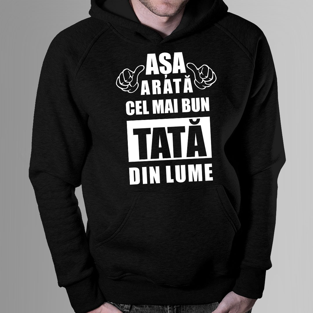 Așa arată cel mai bun tată din lume - bluză bărbătească cu imprimeu